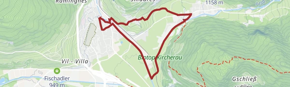 Route map: From Sterzing to Wiesen